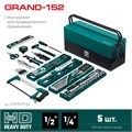 KRAFTOOL GRAND-152, 152 предм., (1/2″+1/4″), Универсальный набор инструмента (27978-H152) 00026933420