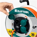 KRAFTOOL EXPERT 4.0, ПВС 3х2.5 30м 4000Вт IP44, силовой удлинитель на стальной катушке (55089-30) 00028294203