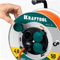 KRAFTOOL EXPERT 4.0, ПВС 3х2.5 50м 4000Вт IP44, силовой удлинитель на стальной катушке (55089-50) 00028294204