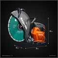 KRAFTOOL 3700 Вт, 400 мм, диск в комплекте, бензорез по бетону (бетонорез) (K770-16 H) 00030902009