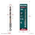 KRAFTOOL НЕХ-1/4″, d 5.0 х 91 мм, сверло по металлу для винтовёртов и шуруповертов IMPACT READY (29652-5) 00031316258