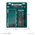 KRAFTOOL НЕХ-1/4″, 10 шт, набор сверл по металлу для винтовёртов и шуруповертов IMPACT READY (29652-H10) 00031316265
