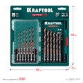 KRAFTOOL НЕХ-1/4″, 19 шт, набор сверл по металлу для винтовёртов и шуруповертов IMPACT READY (29652-H19) 00031316266