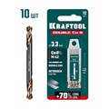KRAFTOOL DOUBLE Сo-8 3.3х49мм, Сверло двухстороннее по металлу, сталь M42(+8%Co), класс А (29654-3.3-10) 00031316270