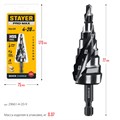 STAYER Pro-Max 4-20мм, 9 ступеней, винтовая спираль, сверло ступенчатое (29661-4-20-9) 00031316418