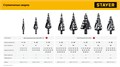 STAYER Pro-Max 6-52мм, 12 ступеней, винтовая спираль, сверло ступенчатое (29661-6-52-12) 00031316423