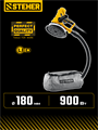 STEHER d180 мм, 900 Вт, подсветка, шлифовальная машина для стен (DWH-900) 00038968569