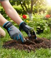 GRINDA FLORA, S (7), садовые перчатки из искусственной кожи с усиленным наладонником и кончиками пальцев, противоскользящие, PRO Line (1138-S) 00047978861