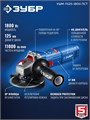 ЗУБР 1800 Вт, d125 мм, УШМ, Профессионал (УШМ-П125-1800 ПСТ) 00055212822