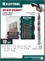 KRAFTOOL STEP POINT, 19 шт, набор сверл по металлу для винтовёртов и шуруповертов IMPACT READY (29653-H19) 00061433147