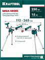 KRAFTOOL MSA-1200, (1120-2650)х765х970 мм, алюминиевый стол для торцовочных пил без ручки и колес (38782-1) 00061929245