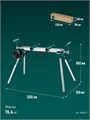 KRAFTOOL MSA-1200 U, (1120-2650)х765х970 мм, алюминиевый мобильный стол для торцовочных пил с ручкой и колесами (38782-2) 00061929246