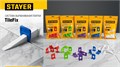 STAYER СВП TileFix, комплект: 1,5 мм, зажим + клин, 50 + 50 шт, система выравнивания плитки ″ворота″ (33842-H50) 00064660990