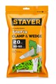 STAYER СВП TileFix, комплект: 2,0 мм, зажим + клин, 50 + 50 шт, система выравнивания плитки ″ворота″ (33843-H50) 00064964503