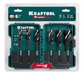 KRAFTOOL 3-Wave 6шт, набор, трехзаходные сверла по дереву с резьбовым центрующим острием (29513-H6) 00068537276